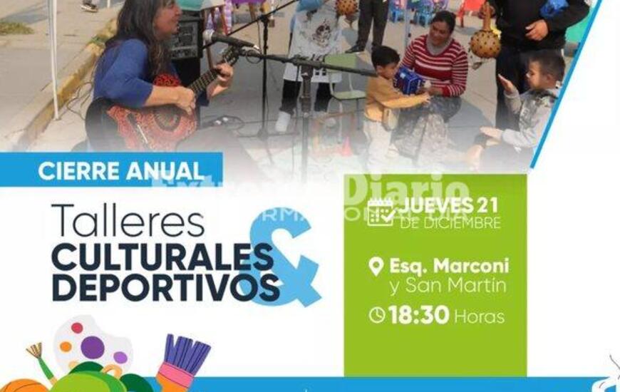 Imagen de Fighiera: Hoy ser&aacute; el cierre de los talleres culturales y deportivos