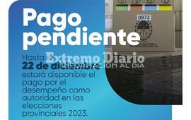 Imagen de Cobros pendientes para las autoridades de las elecciones