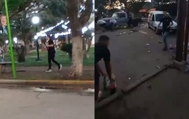 Imagen de Tiros al aire con una escopeta y batalla campal entre j&oacute;venes