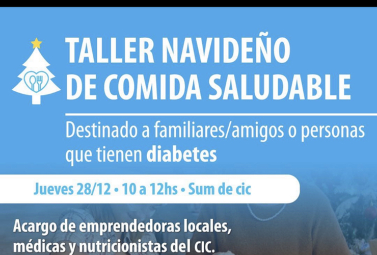 Imagen de El 28/12 en el CIC, Taller Navideño de Comida Saludable.