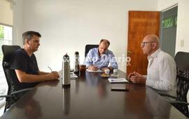 Imagen de Pighin y Boero recibieron a Roberto Delorenzi, director de H&aacute;bitat provincial.
