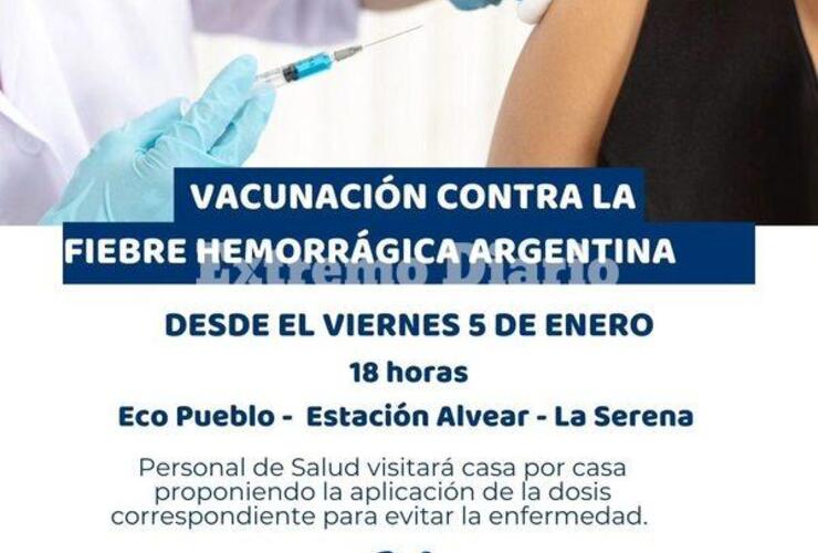 Imagen de Alvear: Nueva campaña de vacunación contra la Fiebre Hemorrágica Argentina