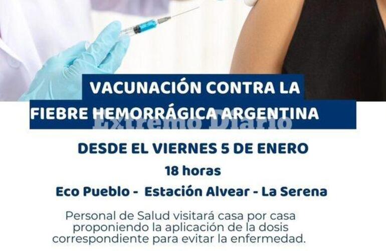 Imagen de Alvear: Nueva campaña de vacunación contra la Fiebre Hemorrágica Argentina