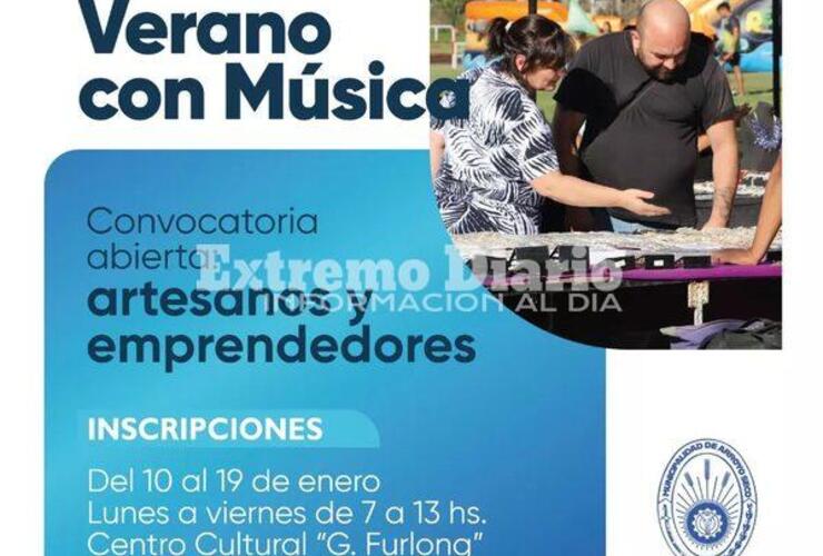 Imagen de Verano con Música: Convocatoria de artesanos y emprendedores