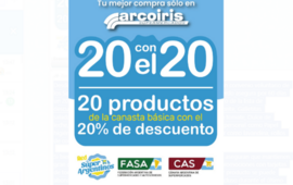 Imagen de En Supermercado Arco Iris, 20% de descuento en productos de la canasta b&aacute;sica