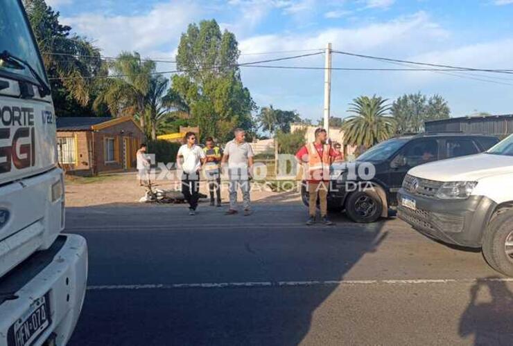 Imagen de Accidente en Ruta 21: Choque entre automóvil y moto