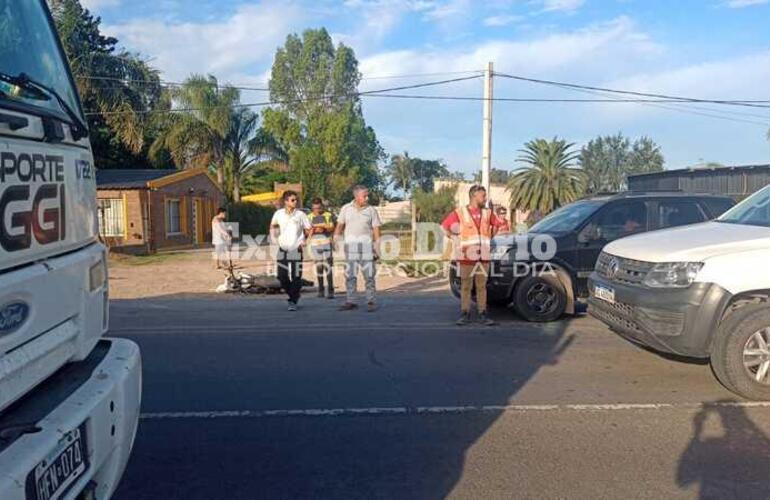 Imagen de Accidente en Ruta 21: Choque entre automóvil y moto