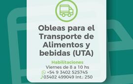 Imagen de Renovaci&oacute;n de Habilitaci&oacute;n para Transporte de Alimentos