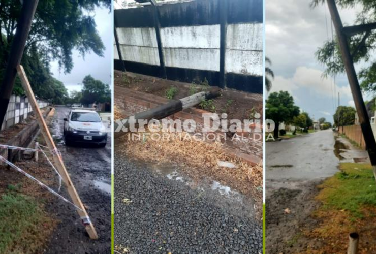 Imagen de Arroyo Seco: La tormenta dej&oacute; dos postes y algunas ramas ca&iacute;das