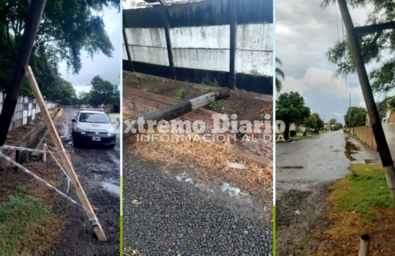 Imagen de Arroyo Seco: La tormenta dejó dos postes y algunas ramas caídas