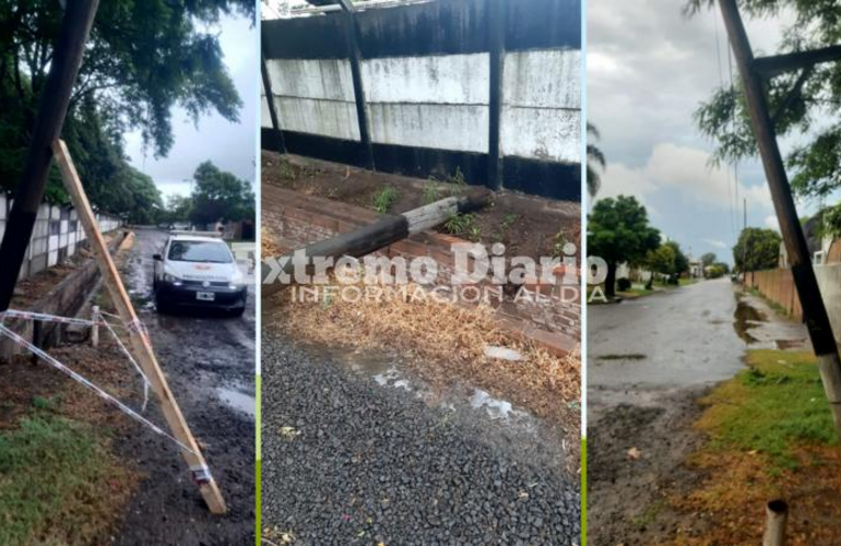 Imagen de Arroyo Seco: La tormenta dej&oacute; dos postes y algunas ramas ca&iacute;das