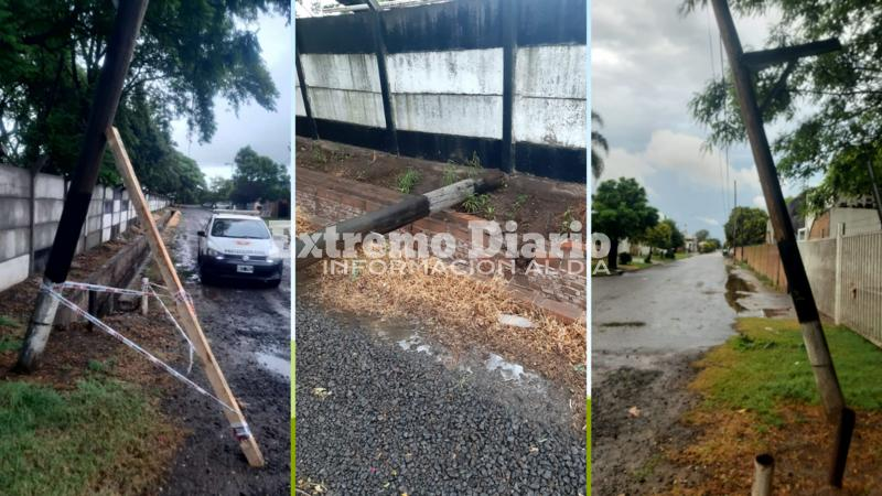 Imagen de Arroyo Seco: La tormenta dej&oacute; dos postes y algunas ramas ca&iacute;das