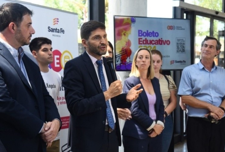 Pullaro durante el lanzamiento del BE2024 en Ca&ntilde;ada de G&oacute;mez. (Prensa GSF)