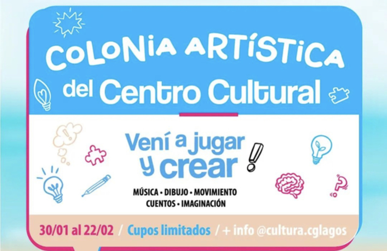 Imagen de Se viene la Colonia Artística del Centro Cultural de General Lagos.