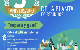 Imagen de Habr&aacute; sorteos por el 3er Aniversario de la Planta de Residuos de General Lagos