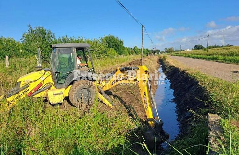 Imagen de Arroyo Seco: Zanjeo y limpieza de canales y desagües