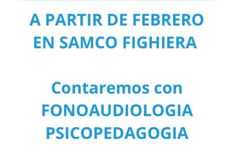Imagen de El SAMCo de Fighiera incorpora Fonoaudiolog&iacute;a y Psicopedagog&iacute;a