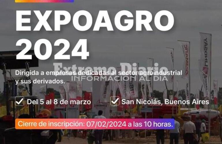 Imagen de Convocatoria abierta para la Expoagro 2024
