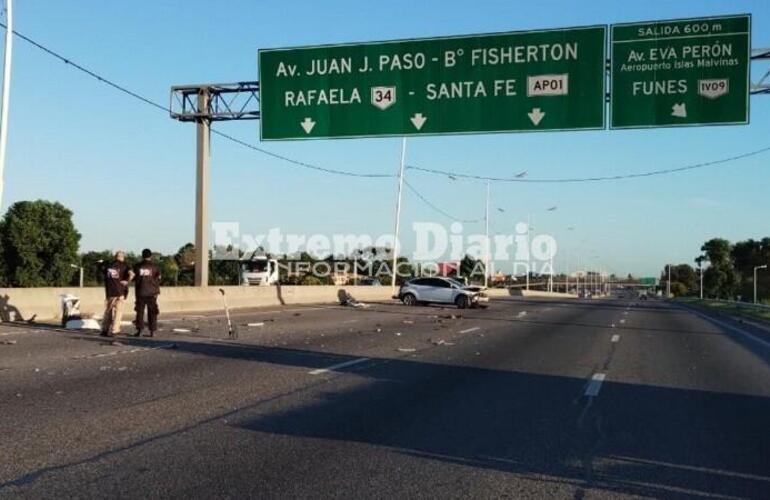 Imagen de Choque con heridos y tránsito cortado en Circunvalación y Mendoza