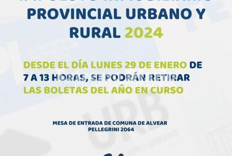 Imagen de Alvear: Ya están disponibles los impuestos inmobiliario y rural 2024