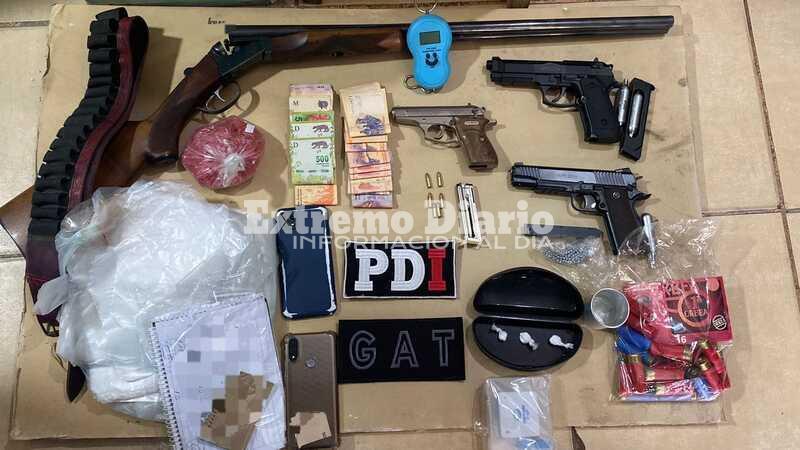 Imagen de Arroyo Seco: Detuvieron a una pareja por tenencia de armas y comercializaci&oacute;n de estupefacientes