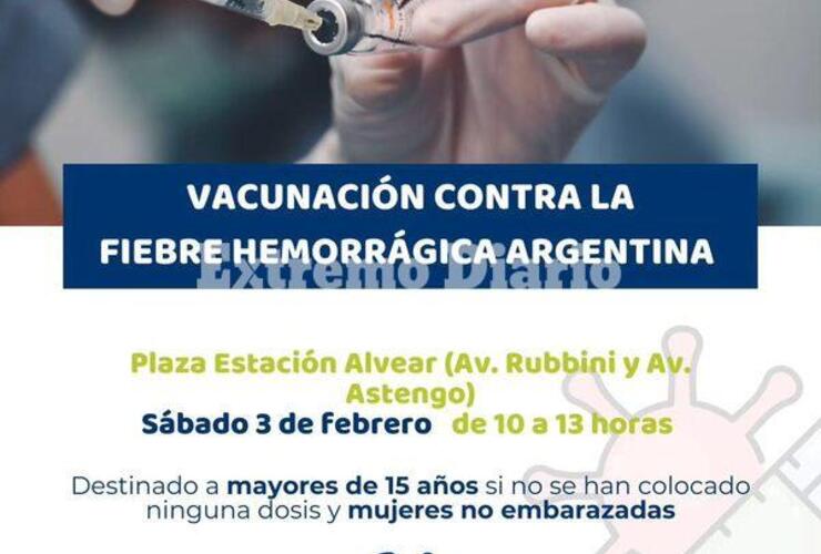 Imagen de Alvear: Campaña de vacunación contra la Fiebre Hemorrágica Argentina.