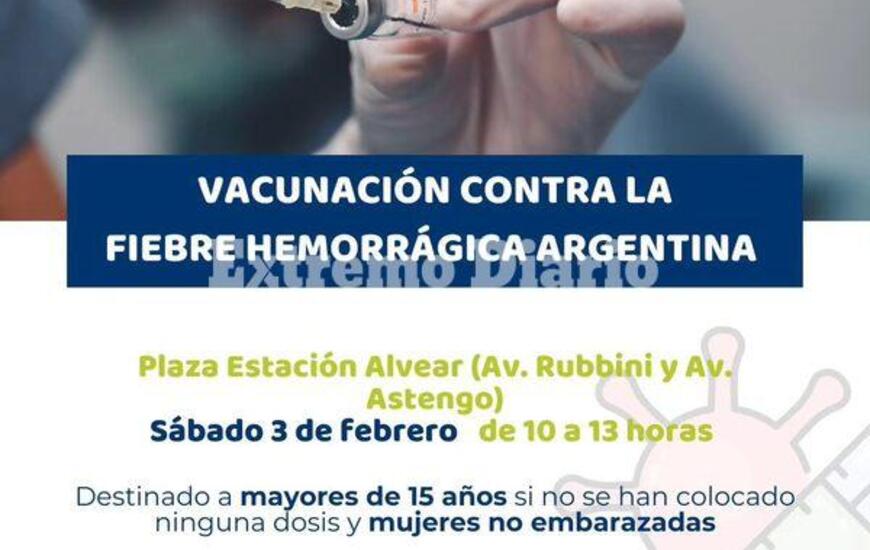 Imagen de Alvear: Campa&ntilde;a de vacunaci&oacute;n contra la Fiebre Hemorr&aacute;gica Argentina.