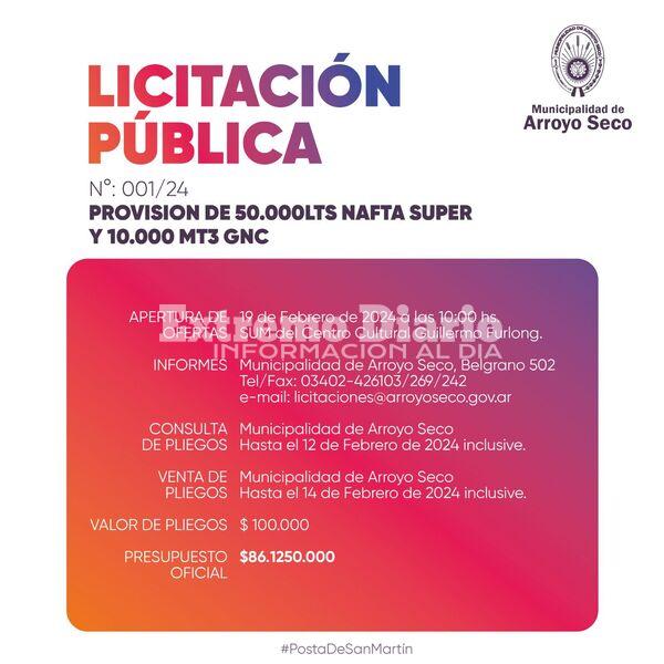 Imagen de Arroyo Seco:Licitaciones p&uacute;blicas disponibles