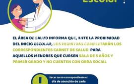 Imagen de Alvear: Ya se pueden completar los carnet de salud de ni&ntilde;os en etapa escolar