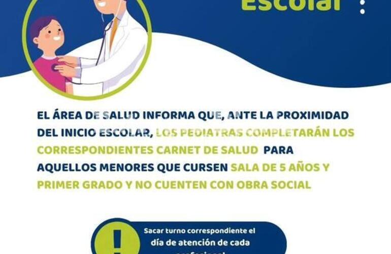 Imagen de Alvear: Ya se pueden completar los carnet de salud de niños en etapa escolar