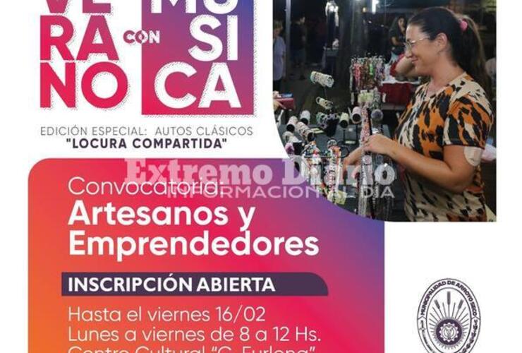 Imagen de Verano con m&uacute;sica: Convocatoria a artesanos y emprendedores