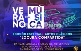 Imagen de Verano con m&uacute;sica: autos cl&aacute;sicos junto a �Locura compartida�