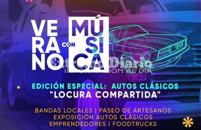 Imagen de Verano con música: autos clásicos junto a Locura compartida