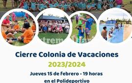 Imagen de Hoy: Cierra la colonia de vacaciones en Alvear