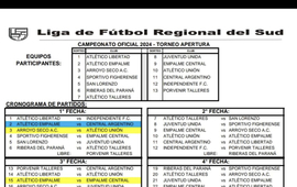 Imagen de Se sorte&oacute; el Fixture de la Liga Regional del Sud 2024: A.S.A.C. vs C.A.U. en la fecha 1.