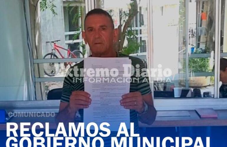 Imagen de Sergio Gaudio present&oacute; reclamos a la Municipalidad