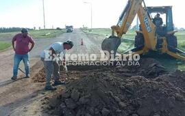 Imagen de Plan de bacheo: Trabajos en el acceso oeste de Arroyo Seco