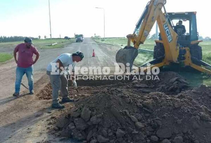 Imagen de Plan de bacheo: Trabajos en el acceso oeste de Arroyo Seco