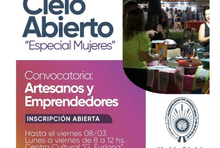 Imagen de "Cielo Abierto": Convocatoria a artesanos y emprendedores para el "Especial Mujeres"