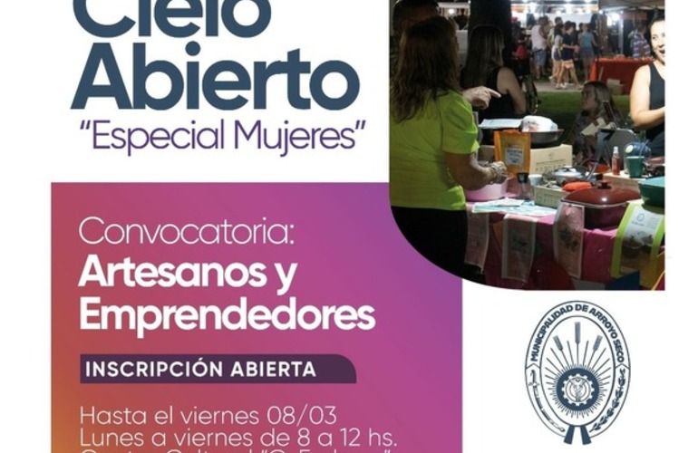 Imagen de "Cielo Abierto": Convocatoria a artesanos y emprendedores para el "Especial Mujeres"