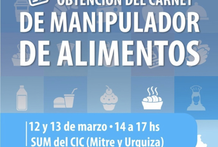 Imagen de Nueva capacitación para el carnet de Manipulador de Alimentos.