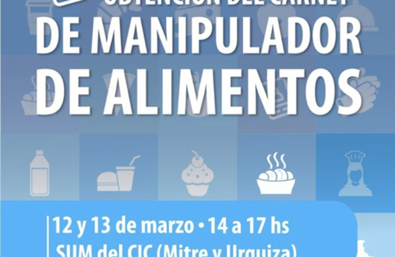 Imagen de Nueva capacitaci&oacute;n para el carnet de Manipulador de Alimentos.
