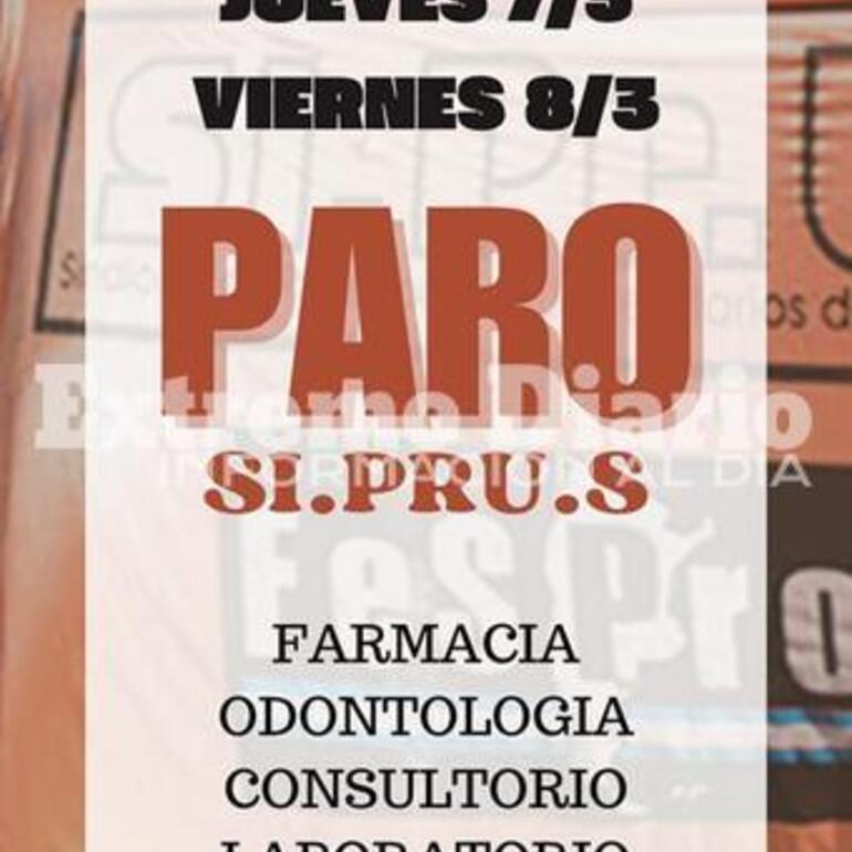 Imagen de El jueves y el viernes habrá paro del Sindicato de Profesionales Universitarios de la Sanidad (SI.PR.U.S).