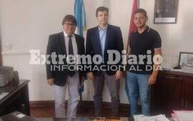 Imagen de Reuni&oacute;n de trabajo entre Marcelo Paponi y Pablo Brandi, presidentes comunales de Albarellos y Cepeda.