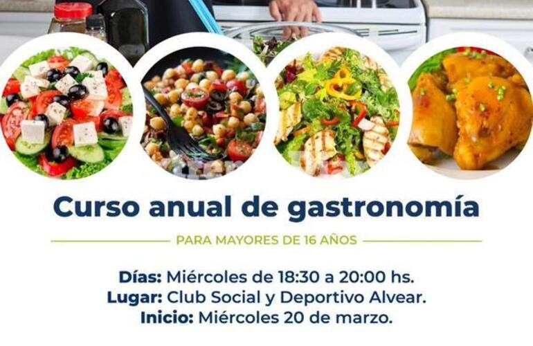 Imagen de Comienza el curso anual de gastronomía, alimentación y salud en Alvear