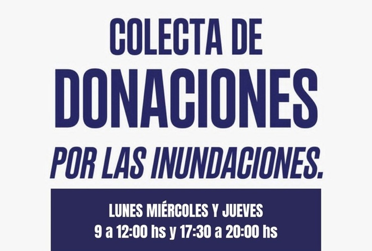 Imagen de Colecta de donaciones para afectados por inundaciones