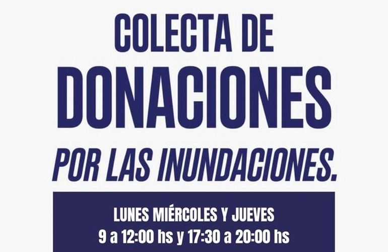 Imagen de Colecta de donaciones para afectados por inundaciones