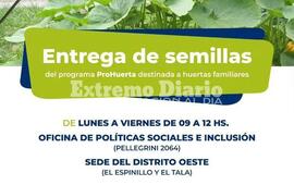 Imagen de Alvear: Entrega de semillas del programa ProHuerta