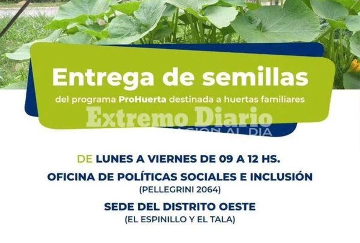 Imagen de Alvear: Entrega de semillas del programa ProHuerta