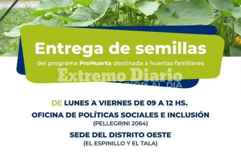 Imagen de Alvear: Entrega de semillas del programa ProHuerta